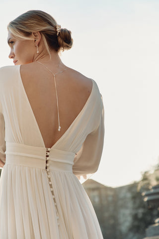 Raffinée Baroque - Collier de dos mariage perles sauvages