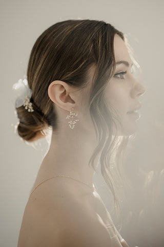 Colombe - Boucles d'oreilles perles rocailles