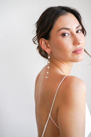 Lys - Natural Pearl Bridal Earrings