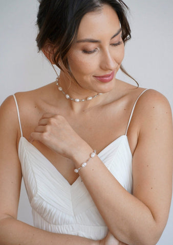 Gardénia - Bracelet de perles baroques