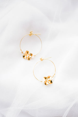 Pensées - Long Bridal Earrings