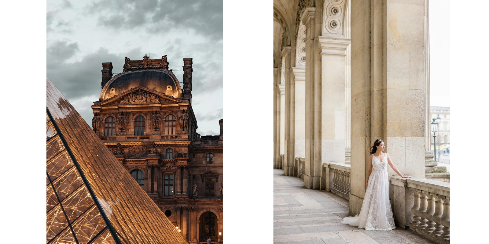 lieu de paris pour faire un shooting de mariage avec une mariée en robe de mariée et une couronne de fleurs en or