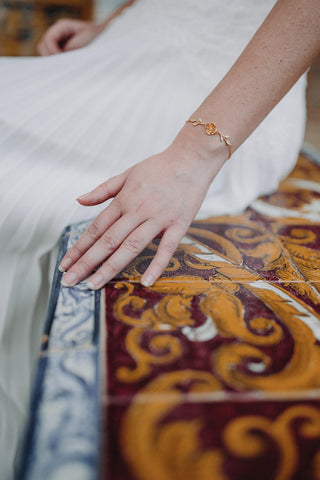 Flowery - Floral wedding bracelet