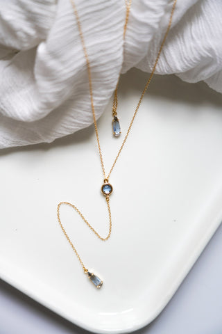 Ciel - Collier de dos Pierre Bleue