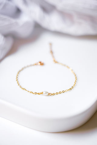 Perlette - Chain and natural pearl bracelet