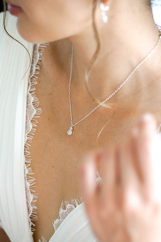 Unique - Zircon and natural stone necklace