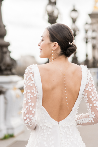 Pensées - Long Bridal Earrings